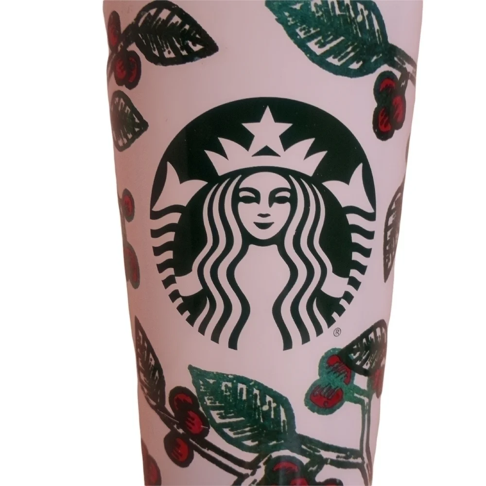 Starbucks Hot & Cold SS Tumbler Holly Berry 2016 Coffee Tea Vac